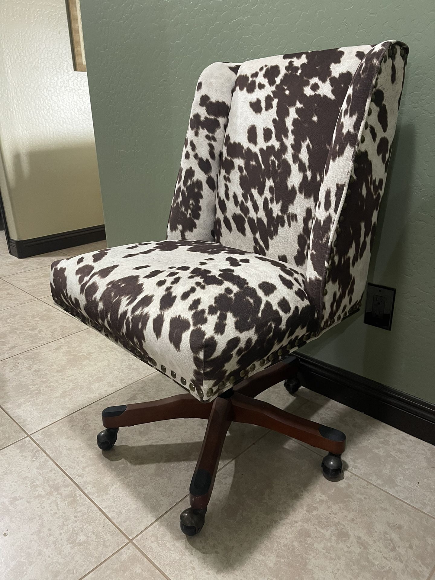 Cow Print Rolling Chair - Computer Chair