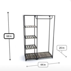 Grey Wood and Metal Garment Rack /Moving Must Go! 
