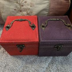 Velvet Covered Jewelry Boxes
