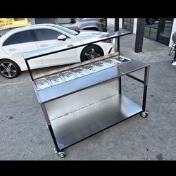 carrito para condimento frío salsas, sushi cart etc.