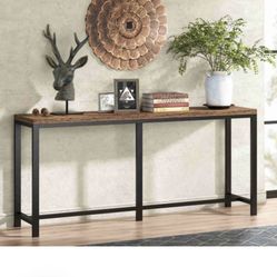 New Tribesigns Console Table, Narrow Hallway Table, 70.9 inch Sofa Table