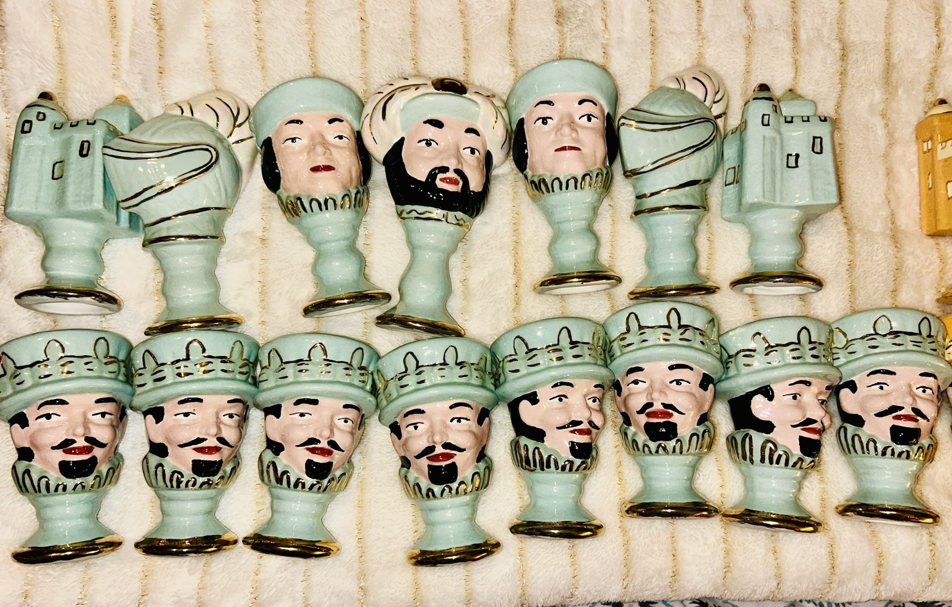 Vintage Victorian Style Large Chess Pieces 