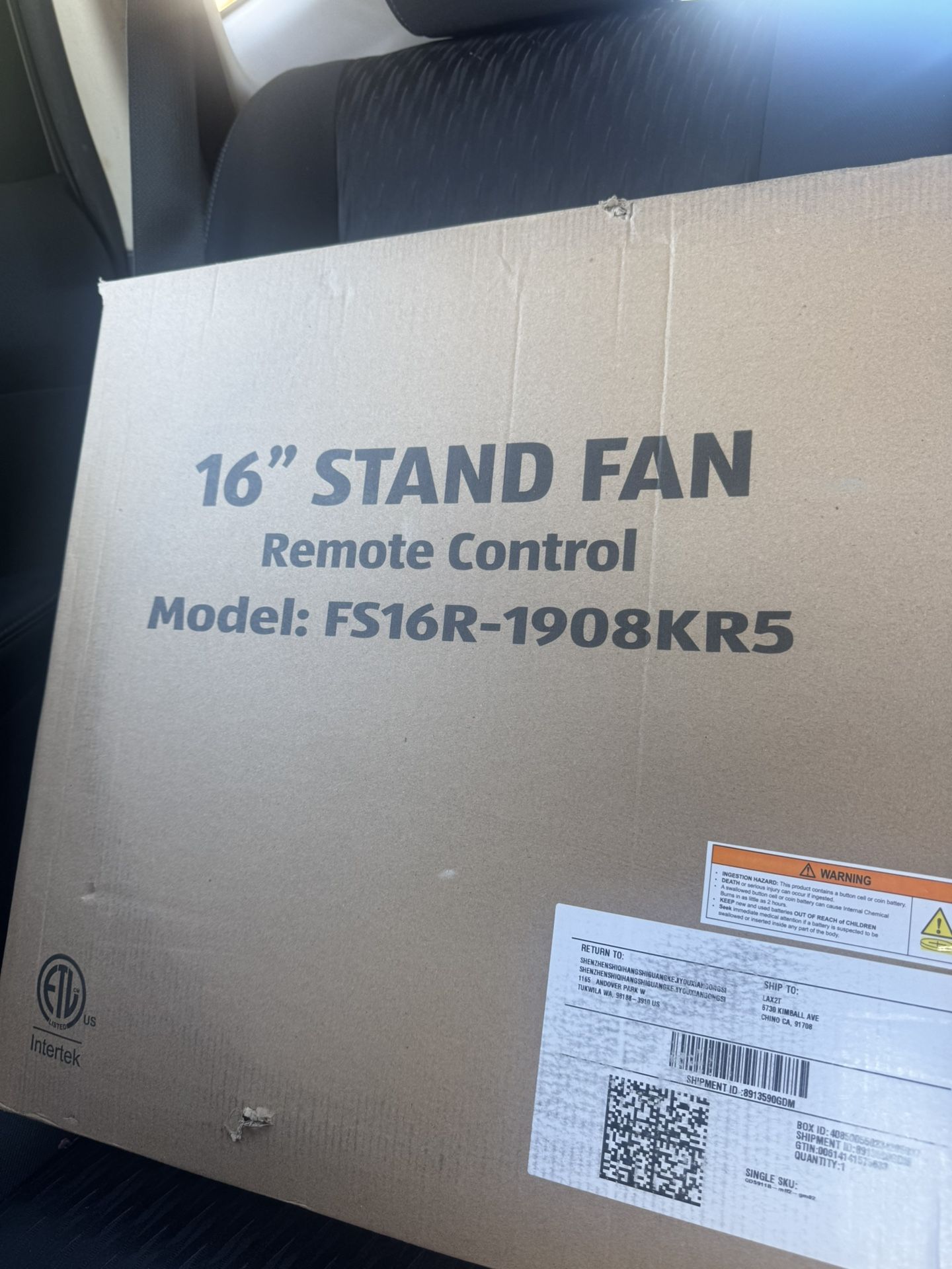 Remote Control Stand Fan