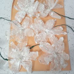 Handmade Tomato Peel Poinsettias 