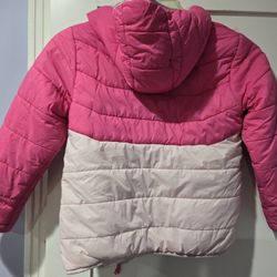 Girls Pink Warm Rain Jacket
