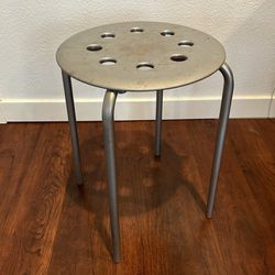 Silver Stool/End Table