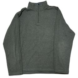 Eddie Bauer Men’s Half Zip Olive Green Long Sleeve Sweatshirt Size XL