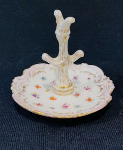 Antique Richard Klemm Dresden Germany 1890’s Hand Painted Ring Holder