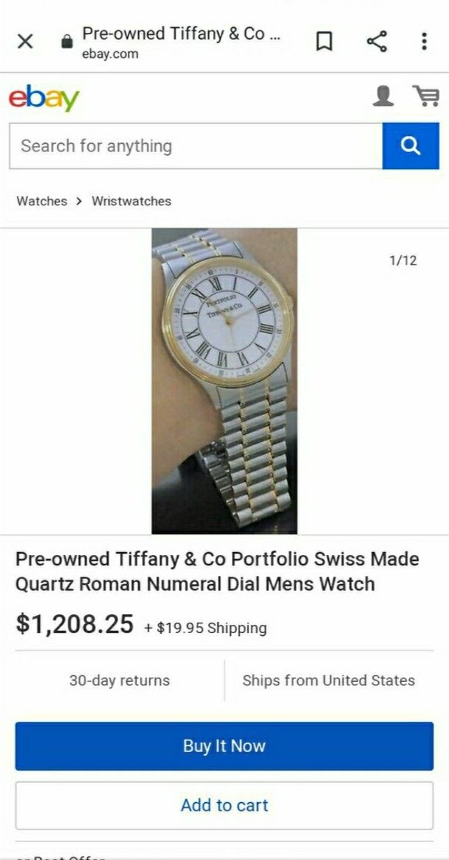 Tiffany and Co Watch