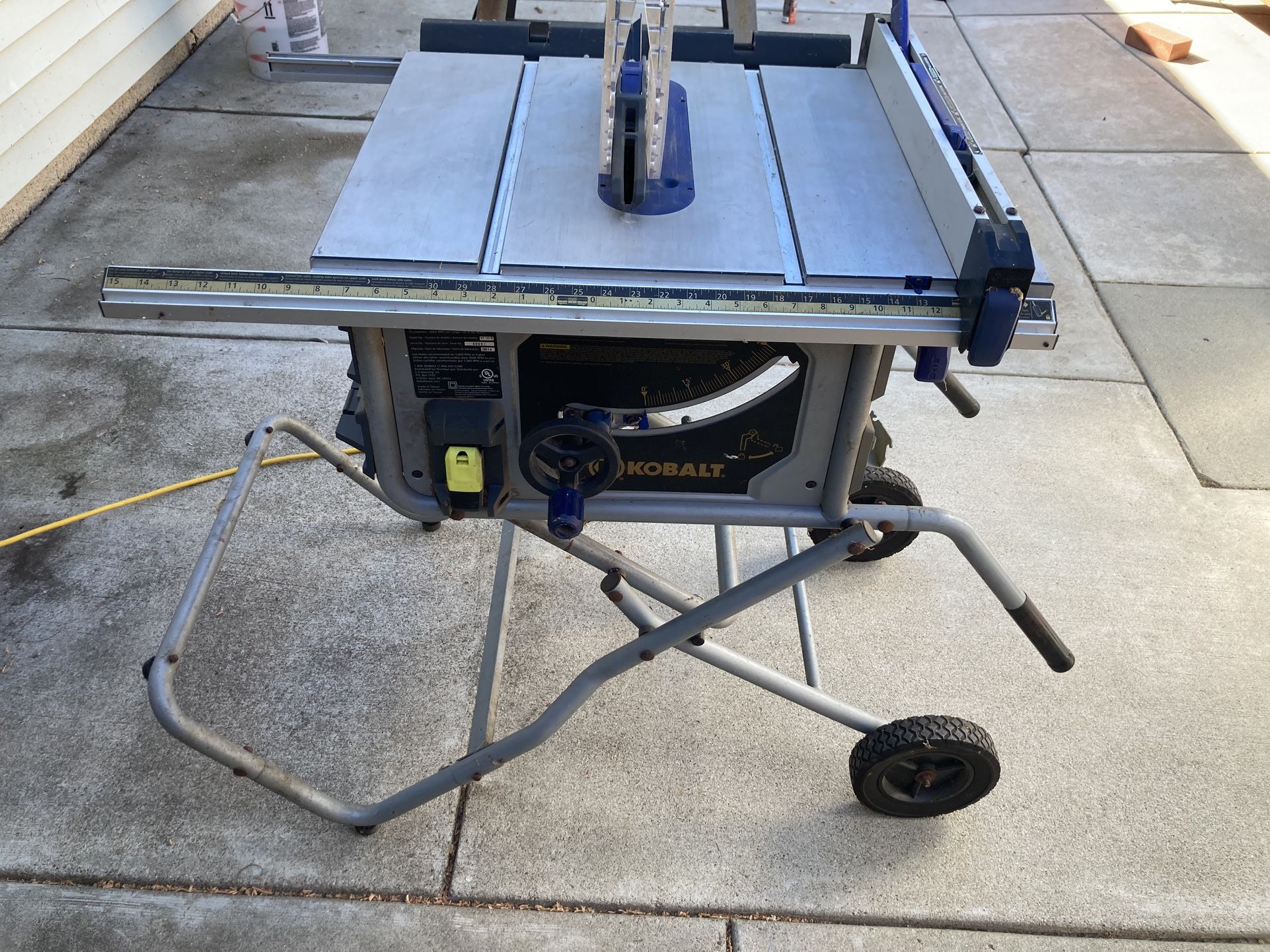 10in Kobalt Portable Jobsite Table Saw
