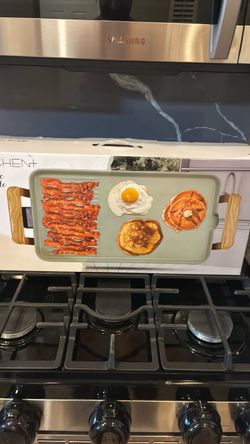 Brand New Kitchen+ Non-Stick Griddle with Wood Handles
