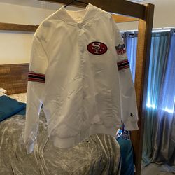 3xl White 49er Starter Jacket 