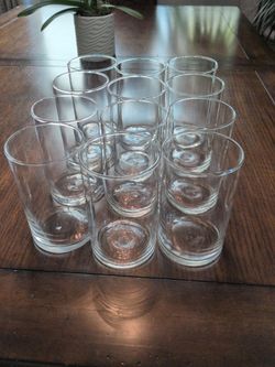 WEDDING/PARTY SET OF A DOZEN 6 in tall CYLINDER VASES/VOTIVES