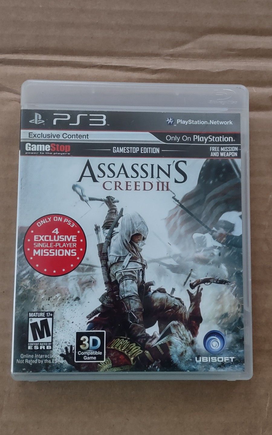 PS3 
Assassin's Creed 3
GameStop edition