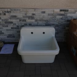 New Wall Mount Ceramic Utility Sink
