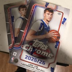 2025-26 Topps Chrome Basketball Hobby Boxes (2) 