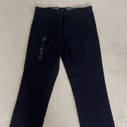New With Tags Banana Republic Kentfield Pant Straight Fit 35 X 34 Heather Navy
