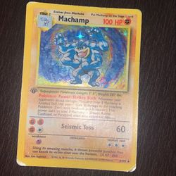 1st Edition Machamp Pokémon Card