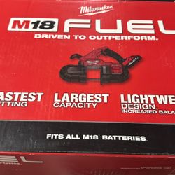 M18 FUEL 18V Lithium-Ion Brushless Cordless Compact Bandsaw Kit with Two 3.0 Ah High Output Batteries