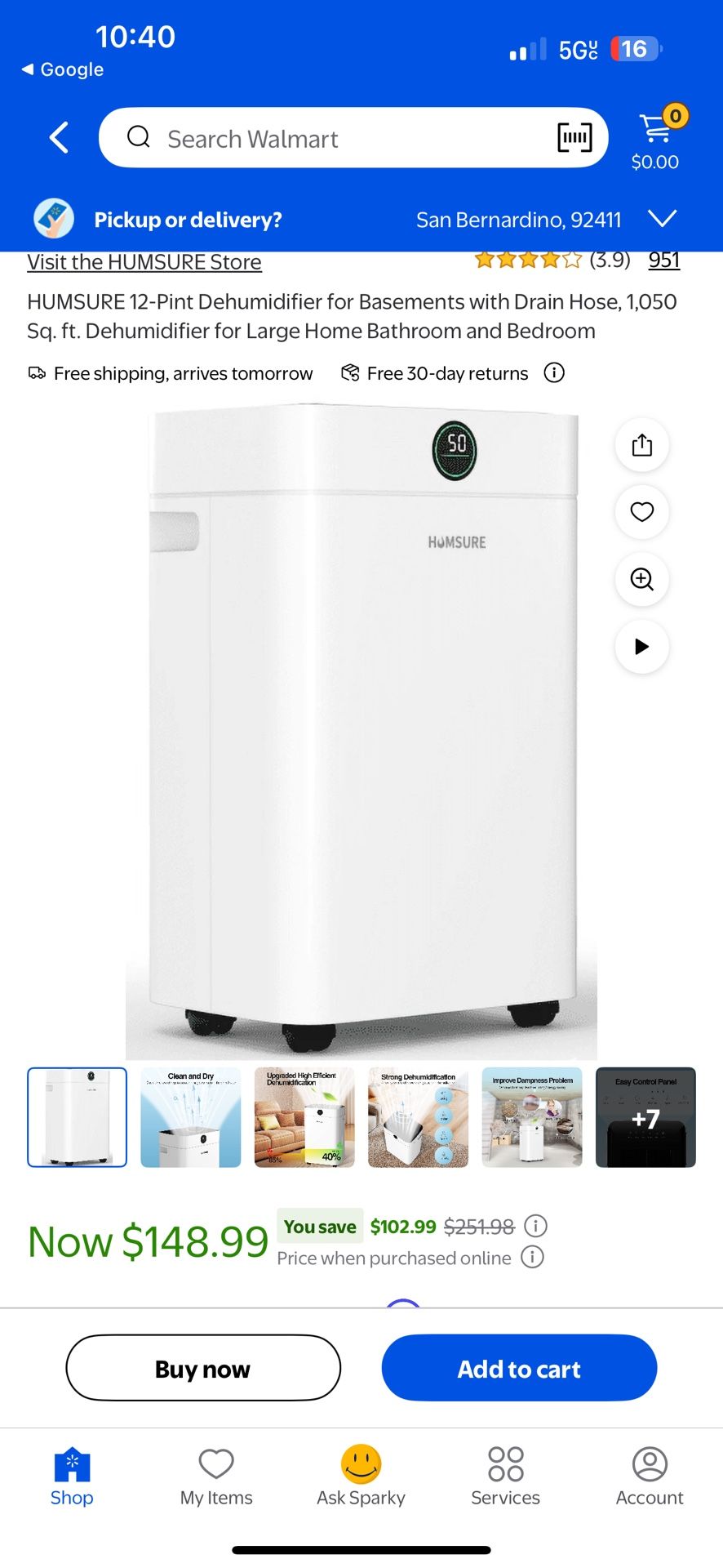 Humsure Dehumidifier
