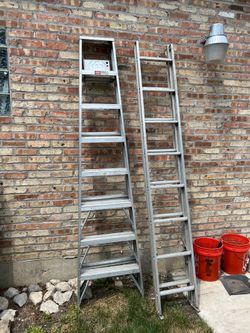 8 ft A frame ladder 16 ft extension