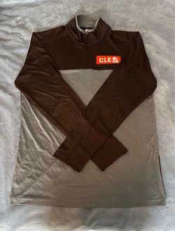 NFL Cleveland Browns 1/4 Zip LS Tee Mens L Pullover Quick Dry