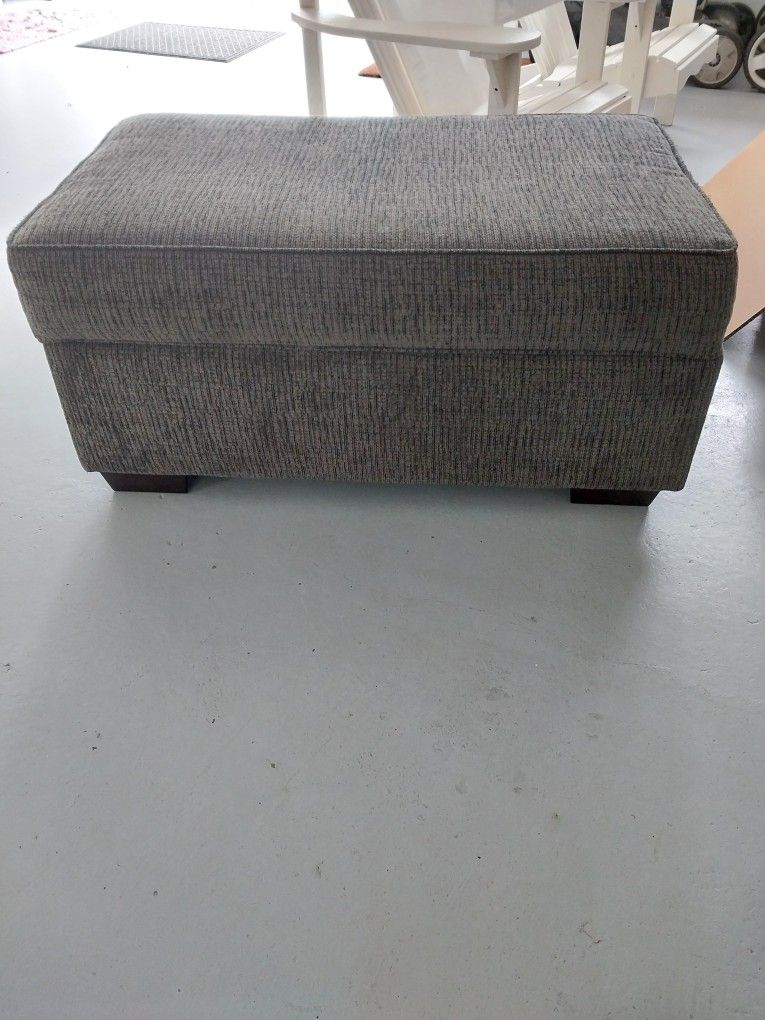 Grey Storage Ottoman