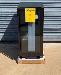 15 in. Single Zone 130-Cans Freestanding/Built-in Beverage and Wine Cooler in Black with Child Lock, Interior Light