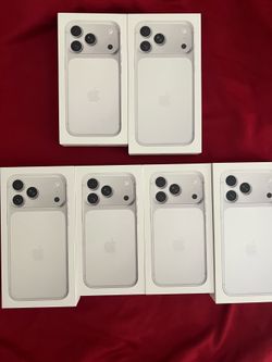 Apple iPhone 18 pro max silver $1600 or iPhone 17 pro max silver $1350 new sealed box unlocked