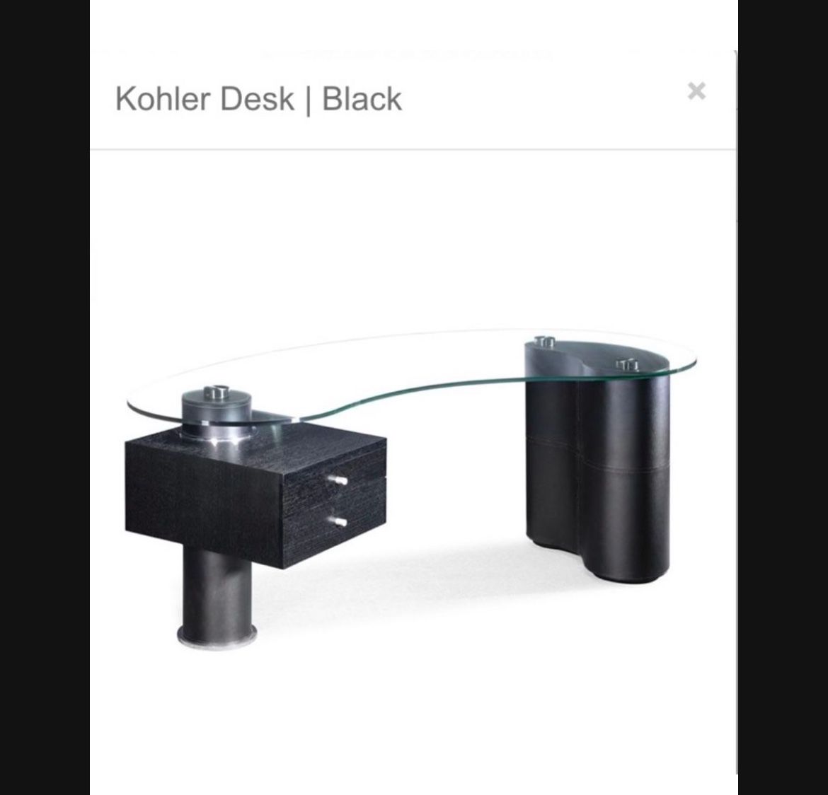 Ultra Modern Kohler Desk, Black