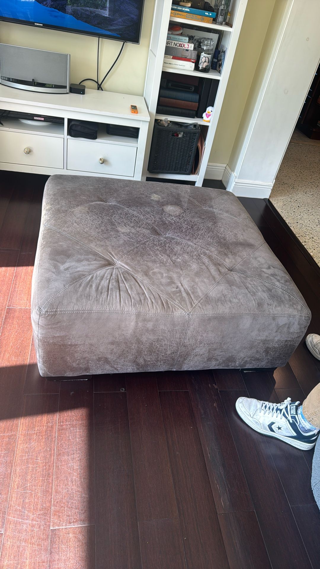 Square Leather ottoman/ Coffee Table