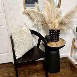 Black Wooden Armchair 