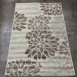 New 3’11” x 6’ Indoor/Outdoor Sage Brown Area Rug