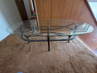 Glass top coffee table