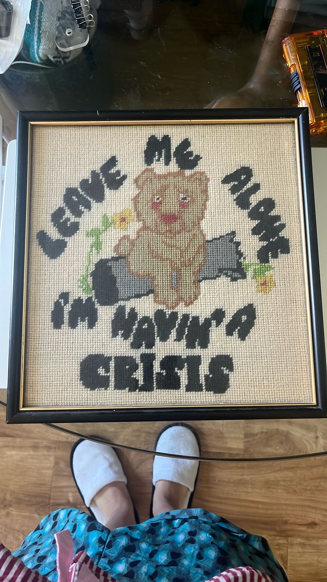 Needle Point Art Work Frame