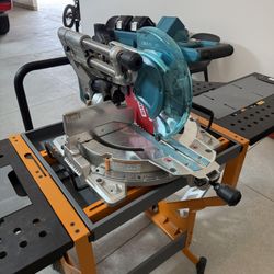 Makita XSL06PT 10” Cordless Dual 18v W/2 Batteries