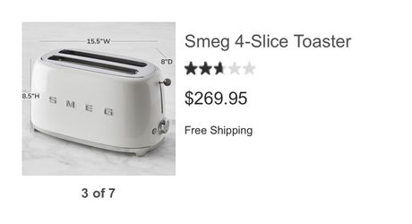 smeg toaster 4 slice
