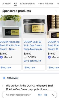 Snail cream by cosrx