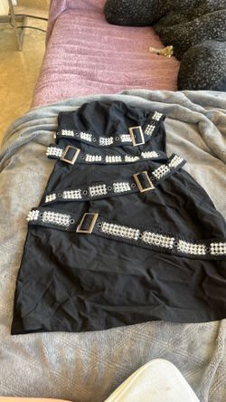 Custom sleeveless spiked dress