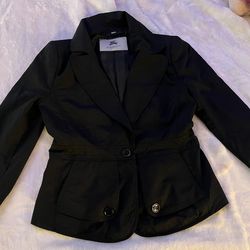 Burberry women’s small wool black blazer / jacket