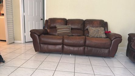 Leather sofa and love seat for sale
