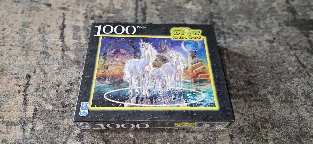 UNICORN WIZARD Glow In the DARK Puzzle 1000pc FX Shmid 20"x27" Brand New Sealed