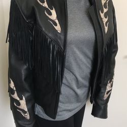 Ladies Leather Riding Jacket