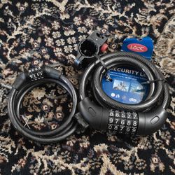 Bike Cable Lock With Resettable Combination, Coiling Design, 6.5Mm Steel, No Key Needed, Portable Bicycle Security