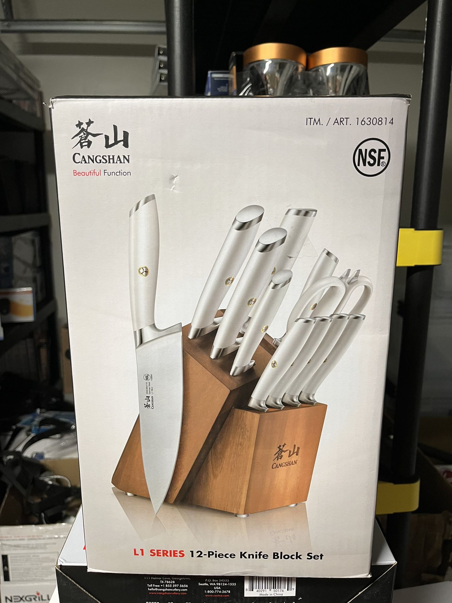 Cangshan L1 Series 12-Piece Forged Knife Set - White (1026078) for sale  online