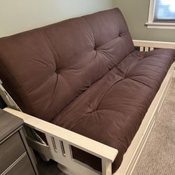 Kodiak Full Futon Antique White With Storage