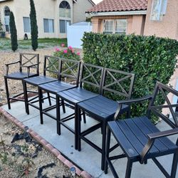 Set Of 6, 26” Outdoor Barstools
