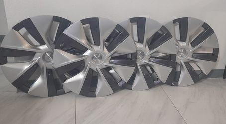 TESLA MODEL Y 19" OEM WHEEL HUBCAPS COVEŔ SET OF 4