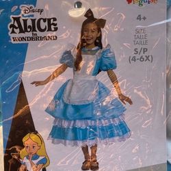 Disney Alice In Wonderland Halloween Costume size small 4-6X 4+ years old