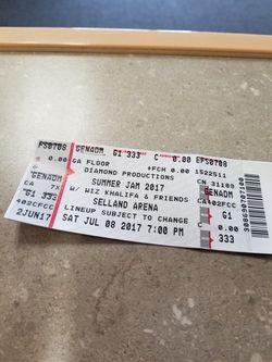 2 general admission tickets to Summer Jam 2017